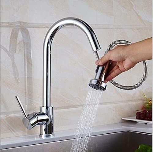 KANBUN Küchenarmatur Gold Waschbecken Mixer herausziehen 360 Grad Rotationshahn (Cromo) von KANBUN