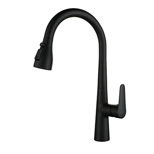 KANBUN Küchenspülbecken Wasserhahn, Wasserhahn mit Sprüher 3 -Modi, moderner Mischhahn, 360 ° Messing, Schwarz, schwarz aus KANBUN Küchenspülbecken Wasserhahn, Wasserhahn mit Sprüher 3 -Modi, moderner Mischhahn, 360 ° Messing, Schwarz, schwarz aus von KANBUN