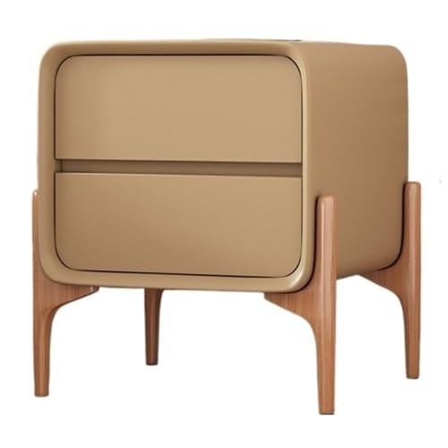 KANBUN Massivholz Nachttisch mit Mikrofaser -Leder - Hochbein -Design Retro -Seitentisch mit Rutsche 2 Schublade für Schlafzimmer, Wohnzimmer (Farbe: Braun, Größe: 15,7''x15.7''x19.7 KANBUN Massivholz Nachttisch mit Mikrofaser -Leder - Hochbein -Design Retro -Seitentisch mit Rutsche 2 Schublade für Schlafzimmer, Wohnzimmer (Farbe: Braun, Größe: 15,7''x15.7''x19.7 von KANBUN