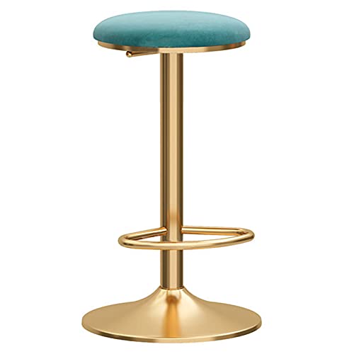 KANBUN - Metal Bar Home Kitchen Breakfast Bar Stuhl, einstellbare 65-80 cm, Restaurant Theke Schwenkbarpool, 4 Farben (Farbe: Grün) von KANBUN