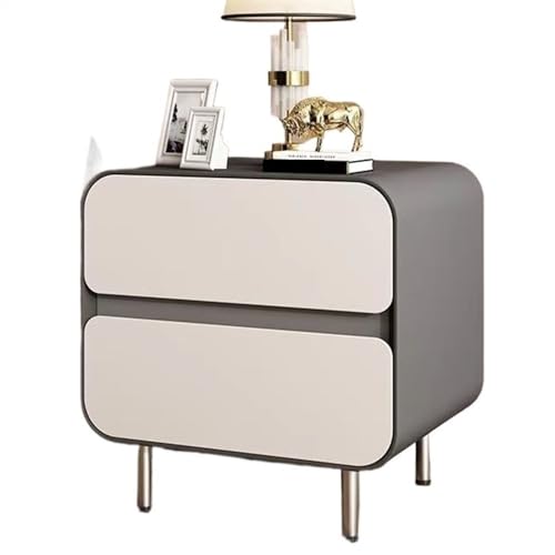 KANBUN Minimalistischer Holz Nachttisch mit 2 Schubladen, modernem Design Nachttisch, Endtisch für kleine Räume, Schlafzimmer, Wohnzimmer (Farbe: Dunkelgrau, Größe: 19.7''x15.8''x19.7 KANBUN Minimalistischer Holz Nachttisch mit 2 Schubladen, modernem Design Nachttisch, Endtisch für kleine Räume, Schlafzimmer, Wohnzimmer (Farbe: Dunkelgrau, Größe: 19.7''x15.8''x19.7 von KANBUN
