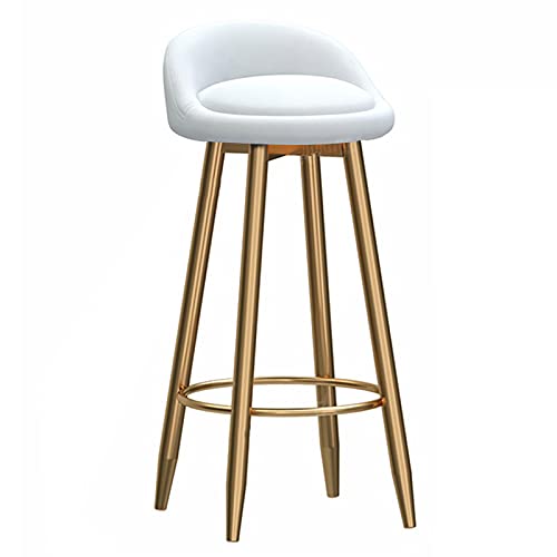 KANBUN Moderne Barstools Balcony Cafe Essstuhl mit Rückenlehne, bequemes Samtkissen und Fußruhestriegel, Sitzhöhe 65/75 cm Optional (Größe: 65 cm, Farbe: 003) von KANBUN