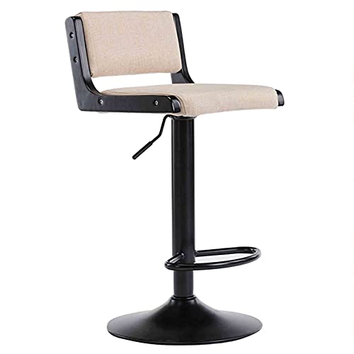 KANBUN Moderner Schwenkstuhl hingebrachtbare Bar Esszimmer Rezeption Stuhl mit Rückenlehne, verstellbare Höhe 58-80 cm (Farbe: Khaki) von KANBUN