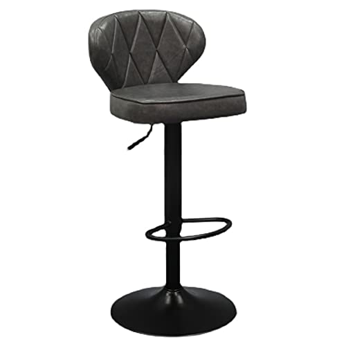 KANBUN Rotierende Aufzugsriegel Ergonomische Rückenlehne und wasserdichte Sitzfläche, heimische Moderne minimalistische Schmiedeeisenstuhl (Farbe: Grau) von KANBUN