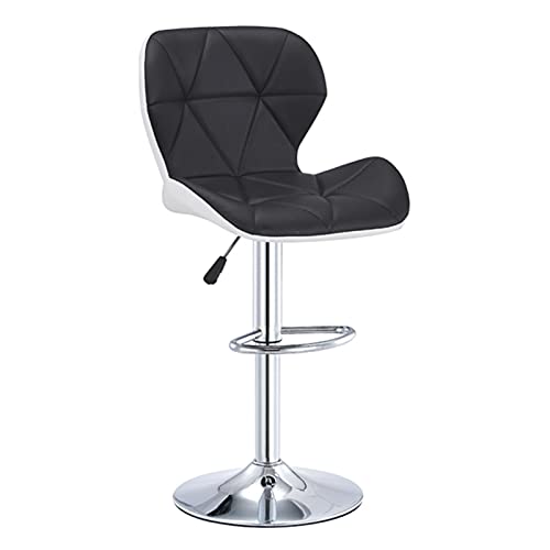 KANBUN Schwenk-Essstuhlbar mit Rückenlehne bequemer Schwamm Pad Barstools, Hebeanpassung 60-80 cm Ladung 200 kg (Farbe: Schwarz) von KANBUN