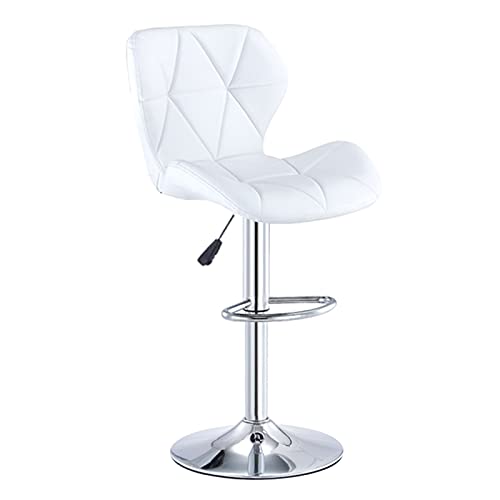 KANBUN Schwenkspeise Stuhlbar mit Rückenlehne bequemer Schwamm Pad Barstools, Hebeanpassung 60-80 cm Ladung 200 kg (Farbe: alle weiß) von KANBUN