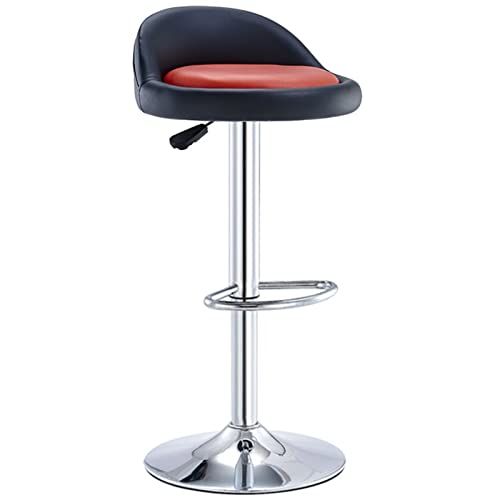 KANBUN Simple Modern Swivel Bar Chair with Ergonomic Backrest, Lifting Handle Metal Footrest, Seat Height Adjustable 60-80 cm(Color:Red) von KANBUN