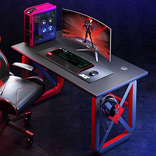 KANBUN Stabiler X-Typ-Gaming-Tisch, sicherer und bequemer ergonomischer Schreibtisch, Schreibtisch für Zuhause, Rutschfester E-Sport-Desktop-Computertisch, 100 x 60 x 75 cm von KANBUN