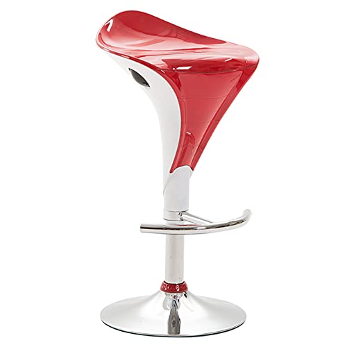 KANBUN Stuhlstuhl Einfachheit sitzende Höhe einstellbar 68-78 cm Drehleiste mit Metallfußstütze (Farbe: Rot) von KANBUN