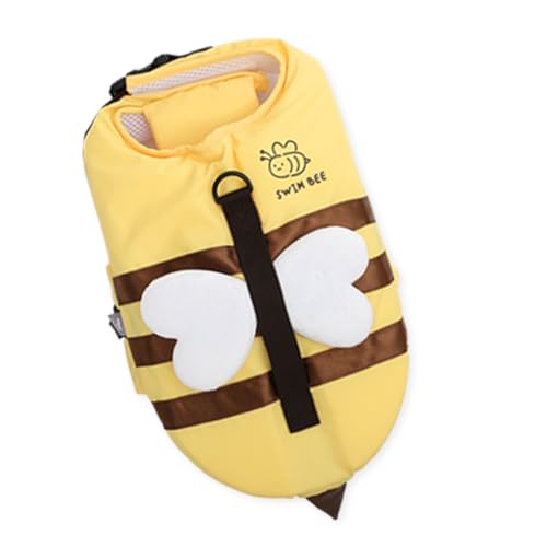 Its Dog & Kangachi - Biene Rettungsweste für Hunde, Schwimmweste, Sicherheitsweste mit Rettungsgriff, sichere Passform, hoher Auftrieb, kleine und mittelgroße Hunde, hergestellt in Korea, Größe L von KANGACHI
