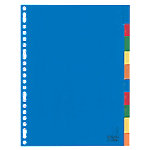KANGARO Blanko Register DIN A4 Farbig Sortiert 10-teilig PP (Polypropylen) Rechteckig 23 Löcher A410FM von KANGARO