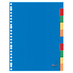 KANGARO Blanko Register DIN A4 Farbig Sortiert 10-teilig PP (Polypropylen) Rechteckig 23 Löcher A410M von KANGARO