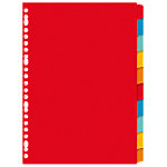 KANGARO Blanko Register DIN A4 Farbig Sortiert 10-teilig Pappkarton Rechteckig 23 Löcher PE410M von KANGARO