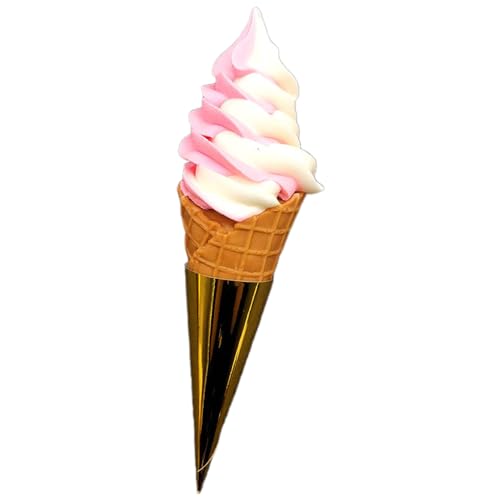 KANGQL Simulation Ice Cream Model, Fake Ice Cream Cone Models Simulation Ice Cream Models Artificial Ice Cream Cones for Home Shops Decorations, Display, Pink White KANGQL Simulation Ice Cream Model, Fake Ice Cream Cone Models Simulation Ice Cream Models Artificial Ice Cream Cones for Home Shops Decorations, Display, Pink White von KANGQL