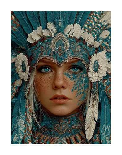 Diamond Painting Gesicht Diamond Painting Erwachsene Groß XXL 80x100 cm Frau Full drill Daiment Malerei Erwachsene, 5D Diamant Art Mosaic Stickerei Bastelset Geschenk für Home Decor KSWF544 von KANGSONGWENJIAJU