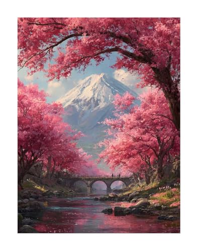 Diamond Painting Landschaft Diamond Painting Erwachsene Groß XXL 40x50cm Berg Full drill Daiment Malerei Erwachsene, 5D Diamant Art Mosaic Stickerei Bastelset Geschenk für Home Decor KSWF347 von KANGSONGWENJIAJU