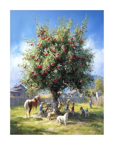 Diamond Painting Landschaft Diamond Painting Erwachsene Groß XXL 80x100 cm Dorf Full drill Daiment Malerei Erwachsene, 5D Diamant Art Mosaic Stickerei Bastelset Geschenk für Home Decor KSWF507 von KANGSONGWENJIAJU