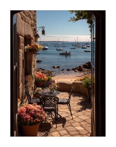 Diamond Painting Landschaft Diamond Painting Erwachsene Groß XXL 80x100 cm Kleine Stadt Full drill Daiment Malerei Erwachsene, 5D Diamant Art Mosaic Stickerei Bastelset Geschenk für Home Decor KSWF334 von KANGSONGWENJIAJU