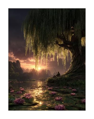 Diamond Painting Landschaft Diamond Painting Erwachsene Groß XXL 80x100 cm See Full drill Daiment Malerei Erwachsene, 5D Diamant Art Mosaic Stickerei Bastelset Geschenk für Home Decor KSWF537 von KANGSONGWENJIAJU