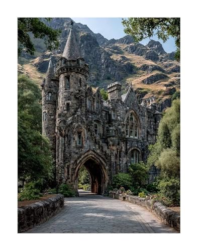 Diamond Painting Schloss Diamond Painting Erwachsene Groß XXL 40x50cm Landschaft Full drill Daiment Malerei Erwachsene, 5D Diamant Art Mosaic Stickerei Bastelset Geschenk für Home Decor KSWF684 von KANGSONGWENJIAJU
