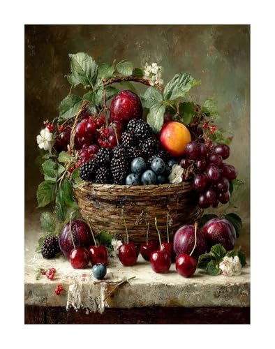 Diamond Painting Set Obst Diamant Painting Bilder Erwachsene Groß DlY Art Kinder Full Drill Diamond Malerei Essen 5D Diamant Kunst Malerei Stickerei Mosaic Bastelset Home Decor 80x100 cm KSWF503 von KANGSONGWENJIAJU