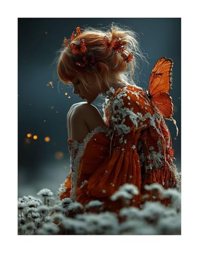 Diamond Painting Set Schmetterling Diamant Painting Erwachsene Groß DlY Art Kinder Full Drill Diamond Malerei Frau 5D Diamant Kunst Malerei Stickerei Mosaic Bastelset Home Decor 60x80 cm KSWF332 von KANGSONGWENJIAJU