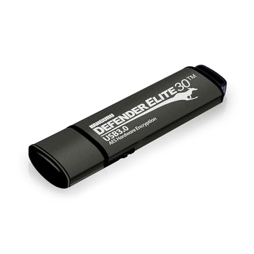 Kanguru Defender Elite30 – 64 GB Hardware-verschlüsseltes Flash-Laufwerk - Physischer Schreibschutzschalter – SuperSpeed USB 3.0 von KANGURU