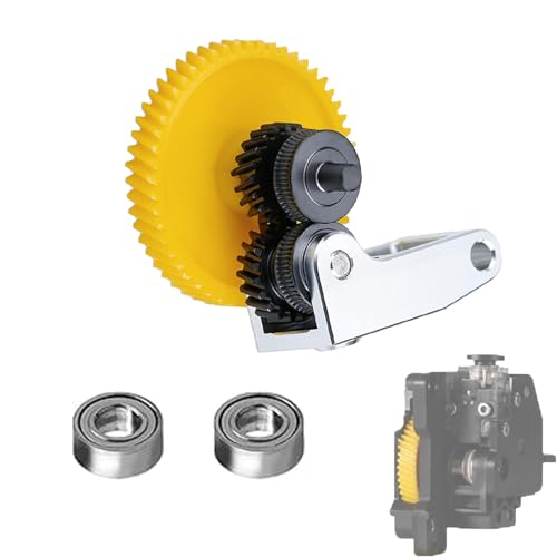 Extruder Gear Kit für X1/P1 Series,3D Printer Hardened Steel Extruder-Dual Zahnrad Zubehör,DLC Nano Coating Upgraded Getriebebaugruppe,Compatible With BambuLab P1/P1P/P1S/X1/X1C/X1E von KANGWFAN
