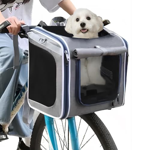 Hundekorb Fahrrad Vorne,Erweiterbarer Faltbarer Hund Bike Korb,Haustier Fahrradkorb Mit 4-Offenen Türen 4-Mesh-Fenster,Hundefahrradkorb Vorderkorb Tiere bis 10 kg,Für Kleine Hundekatzen Welpen Pet Hundekorb Fahrrad Vorne,Erweiterbarer Faltbarer Hund Bike Korb,Haustier Fahrradkorb Mit 4-Offenen Türen 4-Mesh-Fenster,Hundefahrradkorb Vorderkorb Tiere bis 10 kg,Für Kleine Hundekatzen Welpen Pet von KANGWFAN
