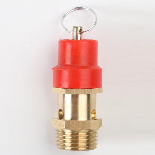 Druckluft Sicherheitsventil,Luftkompressor Überdruckventil,Druckluftkompressor-Druckbegrenzungsventil,Druckregler Heavy Duty Elektrowerkzeuge Zubehör,für Luftkompressor 1/2Gewinde 7.8 bar von KANGWFAN
