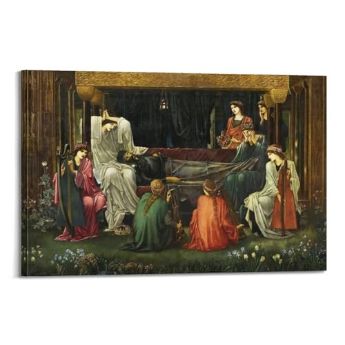 KANGZENG Edward Burne-Jones Malerwerke (Der letzte Schlaf von Arthur in Avalon), Kunstposter, Bild, Leinwand, Wandfarbe, Kunst, Dekor, moderne Wohnkunstwerke, 20 x 30 cm von KANGZENG