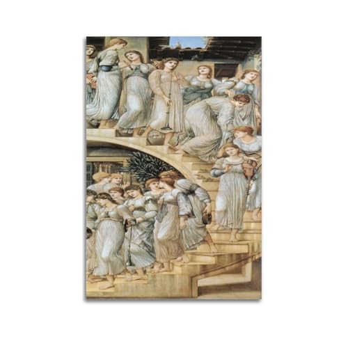 KANGZENG Edward Burne-Jones Malerwerke (Die goldene Treppe) Kunstposter, Wandkunst, Rollen, Leinwandbild, Wohnzimmer-Dekoration, Zuhause, 20 x 30 cm von KANGZENG