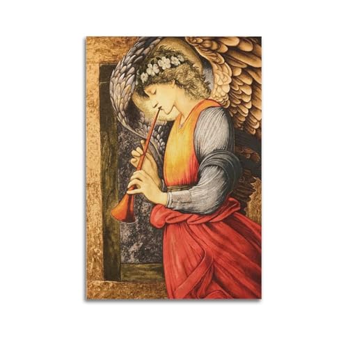 KANGZENG Edward Burne-Jones Malerwerke (Ein Engel spielt ein Flageolet), Kunstposter, Leinwand, Wandkunst, Bild, Drucke, hängende Foto-Idee, Dekoration, 40 x 60 cm von KANGZENG
