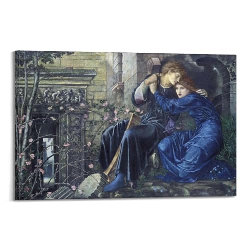 KANGZENG Edward Burne-Jones Malerwerke (Love Among The Ruins), Kunstposter, Bild, Leinwand, Wandfarbe, Kunst, Dekor, moderne Wohnkunstwerke, 40 x 60 cm von KANGZENG