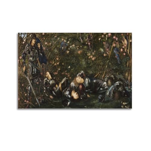 KANGZENG Edward Burne-Jones Malerwerke (The Briar Wood), Kunstposter, Wandkunst, Rollen, Leinwandbild, Wohnzimmer-Dekoration, Zuhause, 60 x 90 cm von KANGZENG
