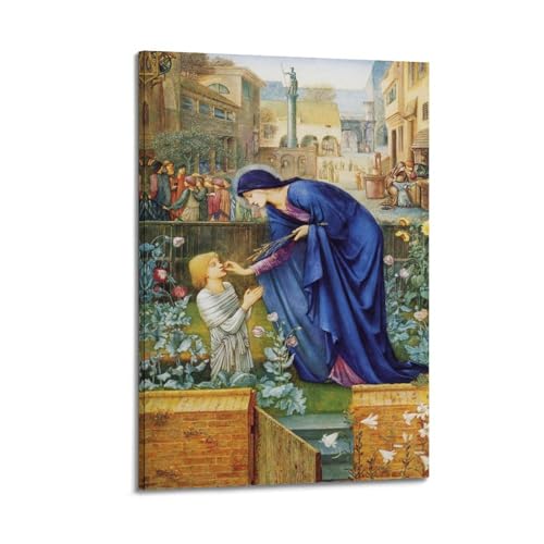 KANGZENG Edward Burne-Jones Malerwerke (The Prioress's Tale), Kunstposter, Bild, Leinwand, Wandfarbe, Kunstdekoration, moderne Wohnkunstwerke, 20 x 30 cm von KANGZENG