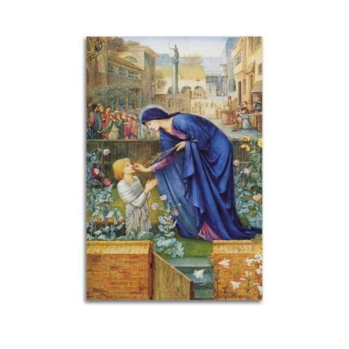 KANGZENG Edward Burne-Jones Malerwerke (The Prioress's Tale), Kunstposter, Wandkunst, Rollen, Leinwandbild, Wohnzimmerdekoration, Zuhause, 40 x 60 cm von KANGZENG