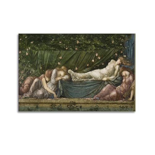 KANGZENG Edward Burne-Jones Malerwerke (The Sleeping Beauty), Kunstposter, Wandkunst, Rollen, Leinwandbild, Wohnzimmer-Dekoration, Zuhause, 50 x 75 cm von KANGZENG