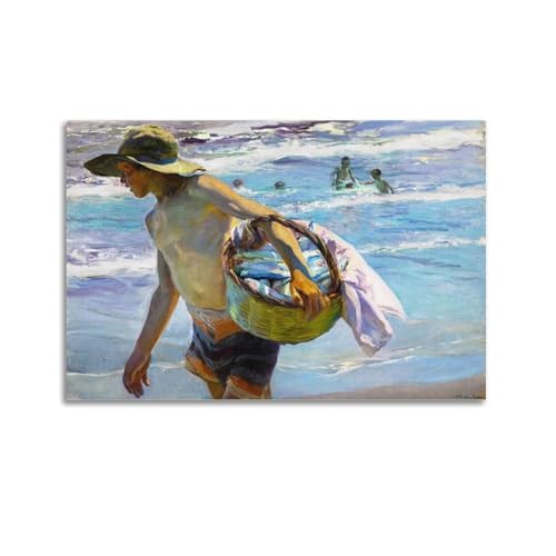 KANGZENG Joaquín Sorolla Malerwerke (Junger Fischer), Kunstposter, Kunst, Leinwand, Dekor, Wanddruck, Foto, Zuhause, moderne Dekorationen, 40 x 60 cm von KANGZENG