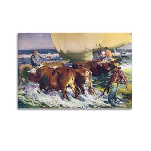 KANGZENG Joaquín Sorolla Malerwerke (Nachmittagssonne), Kunstposter, Bilddruck, Wandkunst, Leinwand, Kunstwerke, ästhetisch, 50 x 75 cm von KANGZENG