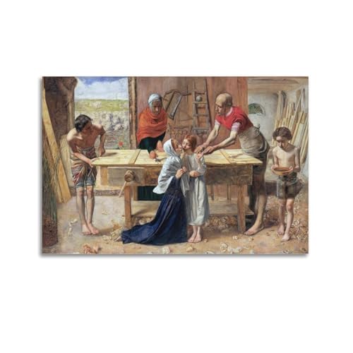 KANGZENG John Everett Millais Malerwerke (Christus im Haus seiner Eltern), Kunstposter, Heimdekoration, Wandkunst, zum Aufhängen, Bild, Druck, Schlafzimmer, dekorativ, ästhetisch, 30 x 45 cm von KANGZENG