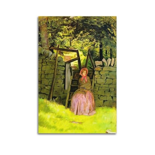 KANGZENG John Everett Millais Malerwerke (Warten), Kunstposter, Wandkunstdrucke, Foto, Bild, Gemälde, Raumdekoration, Heimdekoration, 40 x 60 cm von KANGZENG