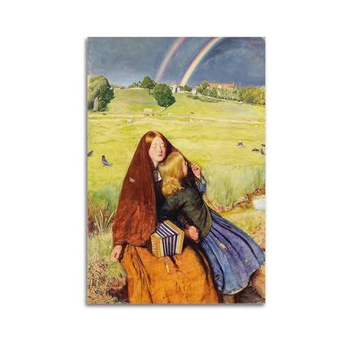 KANGZENG John Everett Millais Painter Works (Das blinde Mädchen), Kunstposter, Wandkunst, Leinwanddruck, hängendes Bild, Heimdekoration, Idee, 40 x 60 cm von KANGZENG