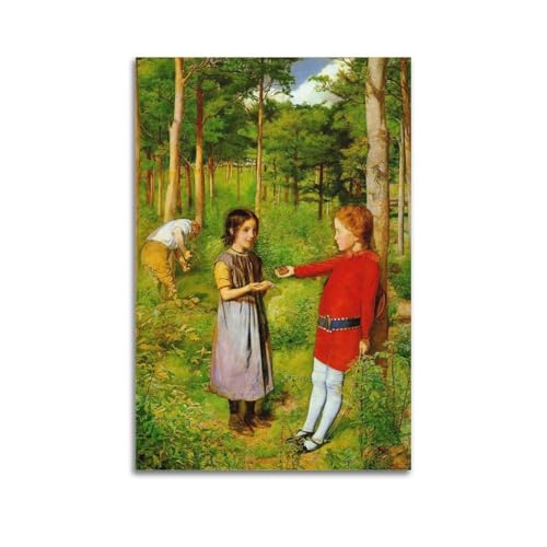 KANGZENG John Everett Millais Painter Works (Die Tochter des Waldmanns), Kunstposter, Leinwand, ästhetische Wandkunstdrucke, Heimdekoration, moderne Dekoration, 40 x 60 cm von KANGZENG
