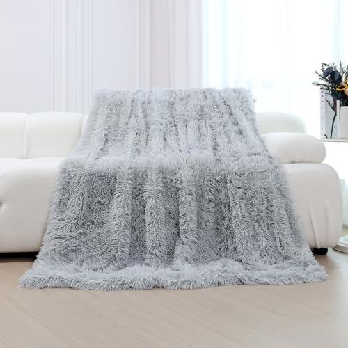 KANKAEU Kuscheldecke Flauschig 130×160 cm, Super Weich & Warme Decke, Silber-Grau Kuscheldecke, Hochwertige Wohndecke, Fleecedecke, Sofadecke, Tagesdecken, Couchdecke von KANKAEU