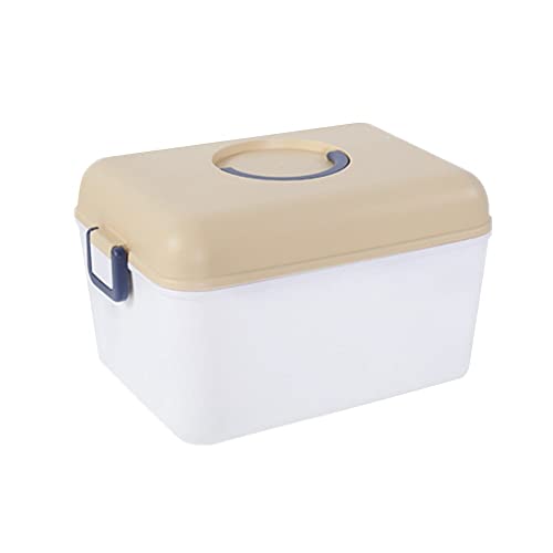 KANKOO Medikamenten Aufbewahrung Medizinbox Große Medizin Lagerung Box Lagerung Box Mit Fächern Kunststoff Box Mit Fächern Medizin Storage Box Veranstalter Yellow,Small von KANKOO