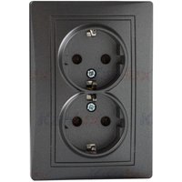 Doppelte Schuko-Steckdose, komplett DOMO Kanlux 24917 von KANLUX