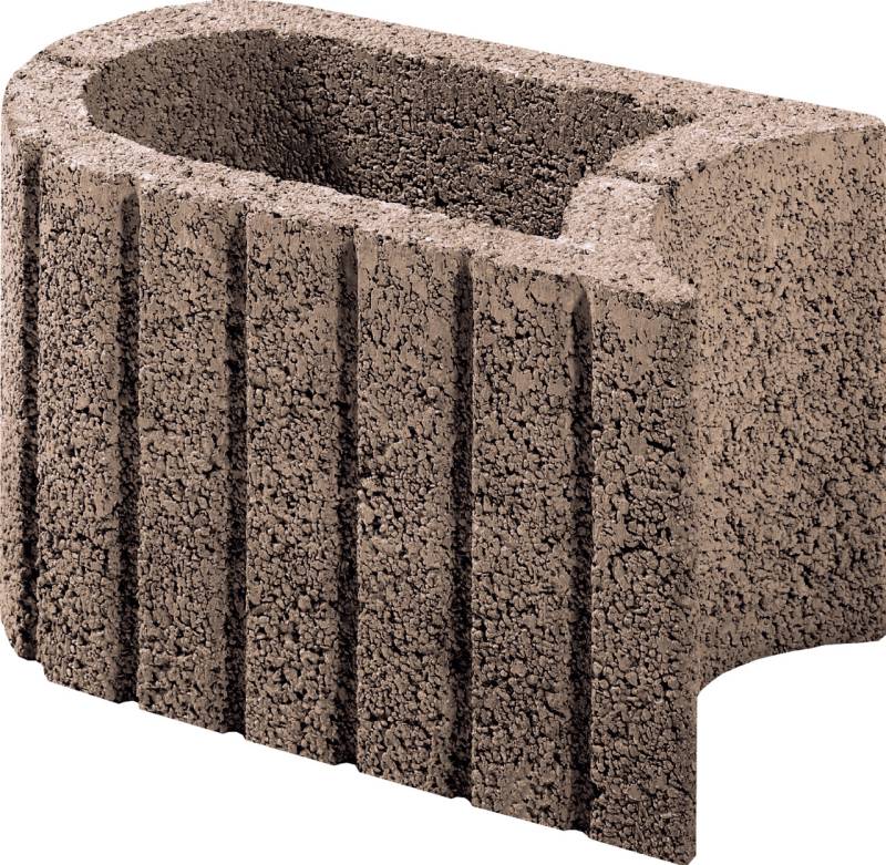 Kann Pflanzstein Mini Plus 35 x 20 x 20 cm braun von KANN