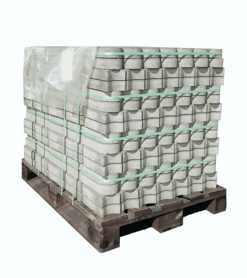 Kann Rasenkante Mini 24 x 10 x 4,5 cm grau 560 St. Palettenabnahme von KANN