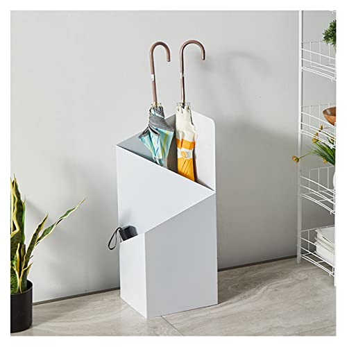 KANNORE Regenschirmhalter mit Abtropfschale, Regenschirmständer, Moderne Einfachheit, doppelschichtiger Regenschirm-Organizer für Flur, Büro, Veranda-Türeingänge (Farbe: Weiß) von KANNORE